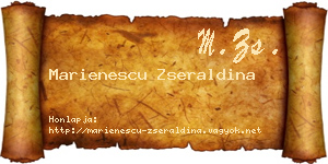 Marienescu Zseraldina névjegykártya