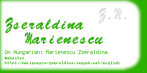 zseraldina marienescu business card